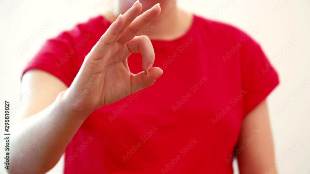 Hand Gesture Perfect Sign - Close Up Shot Hand Gesture Perfect Sign - Close Up Shot