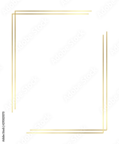Fotografie, Obraz Vector of Christmas Simple Gold border