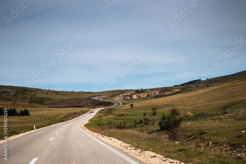 Mountain road in Bosnia and Herzegovina near the Banja Luka