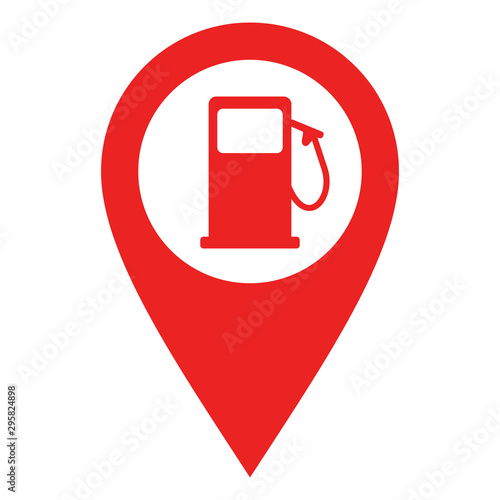 Tankstelle und Kartenmarkierung