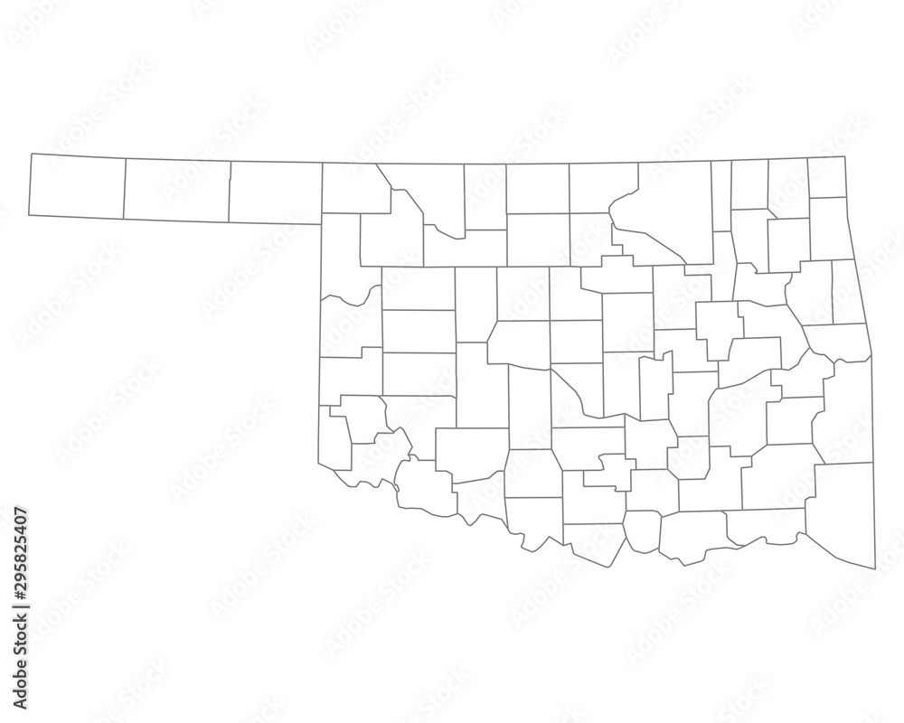 Fototapeta premium Karte von Oklahoma