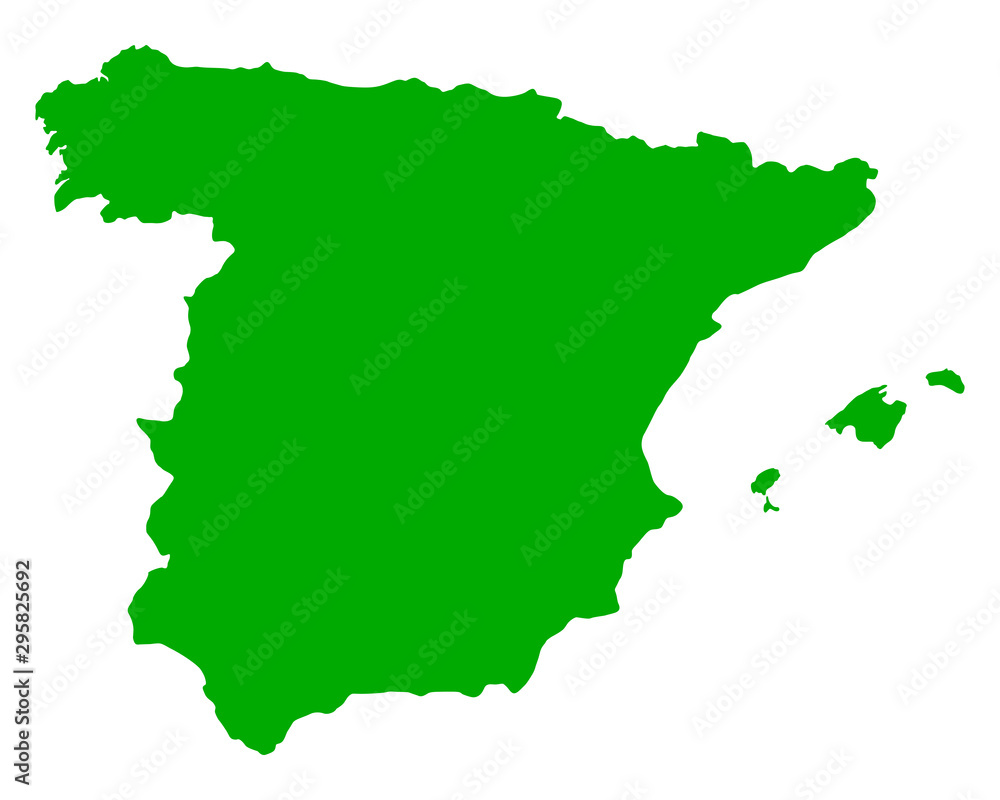 Fototapeta premium Karte von Spanien