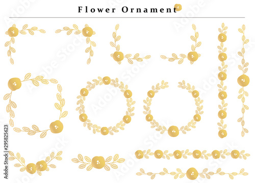 花のオーナメント素材セット