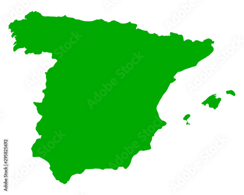Karte von Spanien