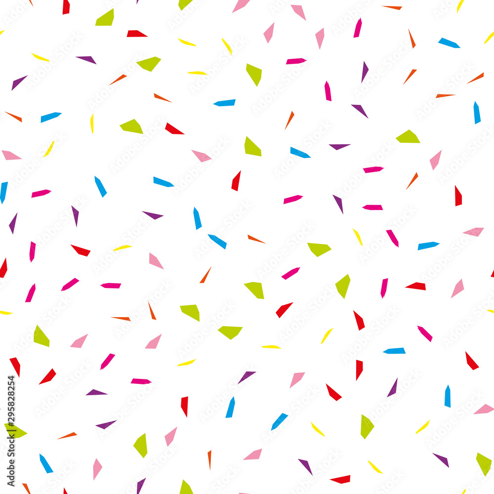 abstract background with confetti and streamers
