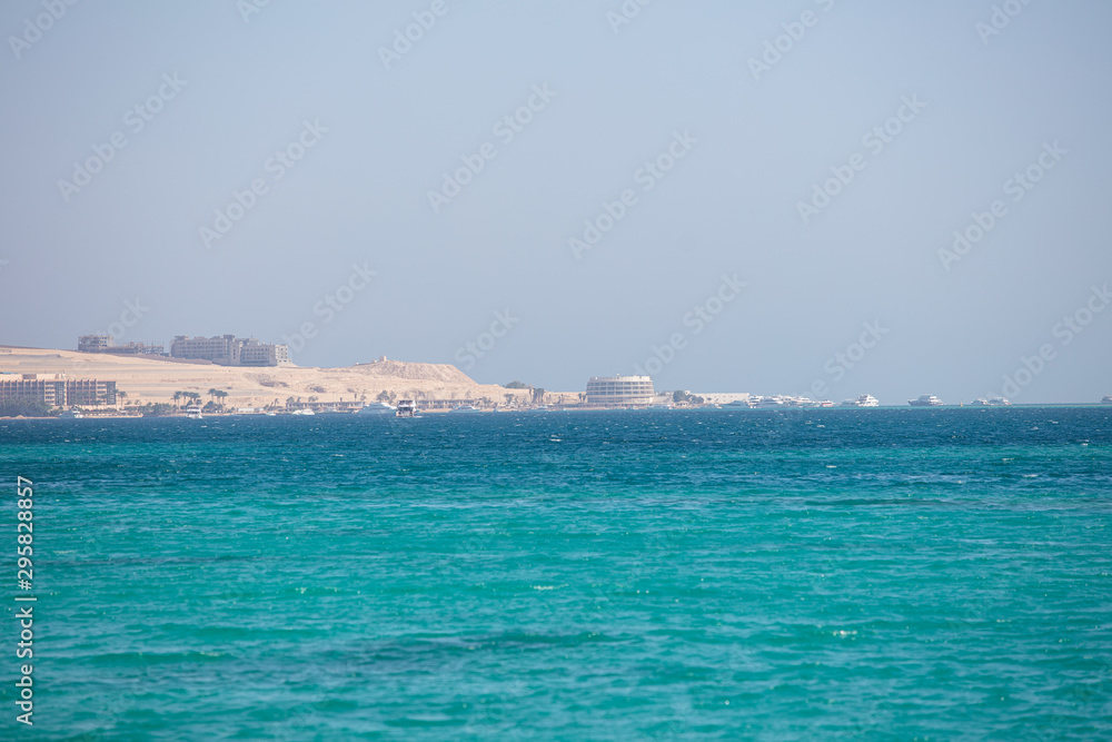 view of Egypt shore from the Red sea