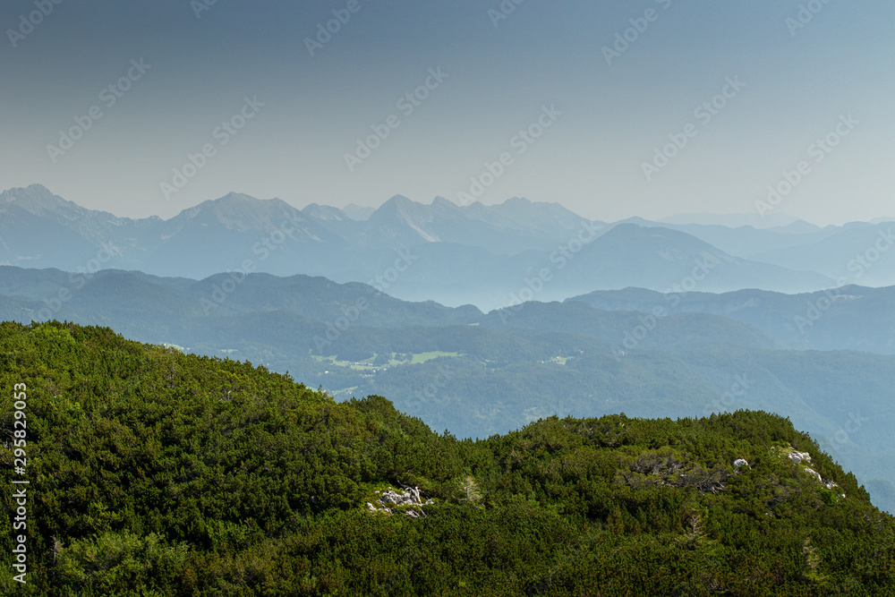 Mountain scenery in slovenian Alps