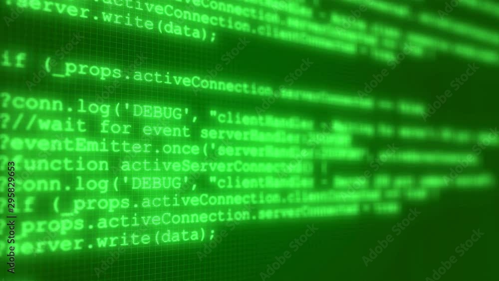 Video animation of a monitor screen with a FTP proxy node script message - Abstract background Video animation of a monitor screen with a FTP proxy node script message - Abstract background