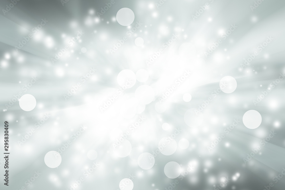 white and gray blur abstract background. bokeh christmas blurred beautiful shiny Christmas lights