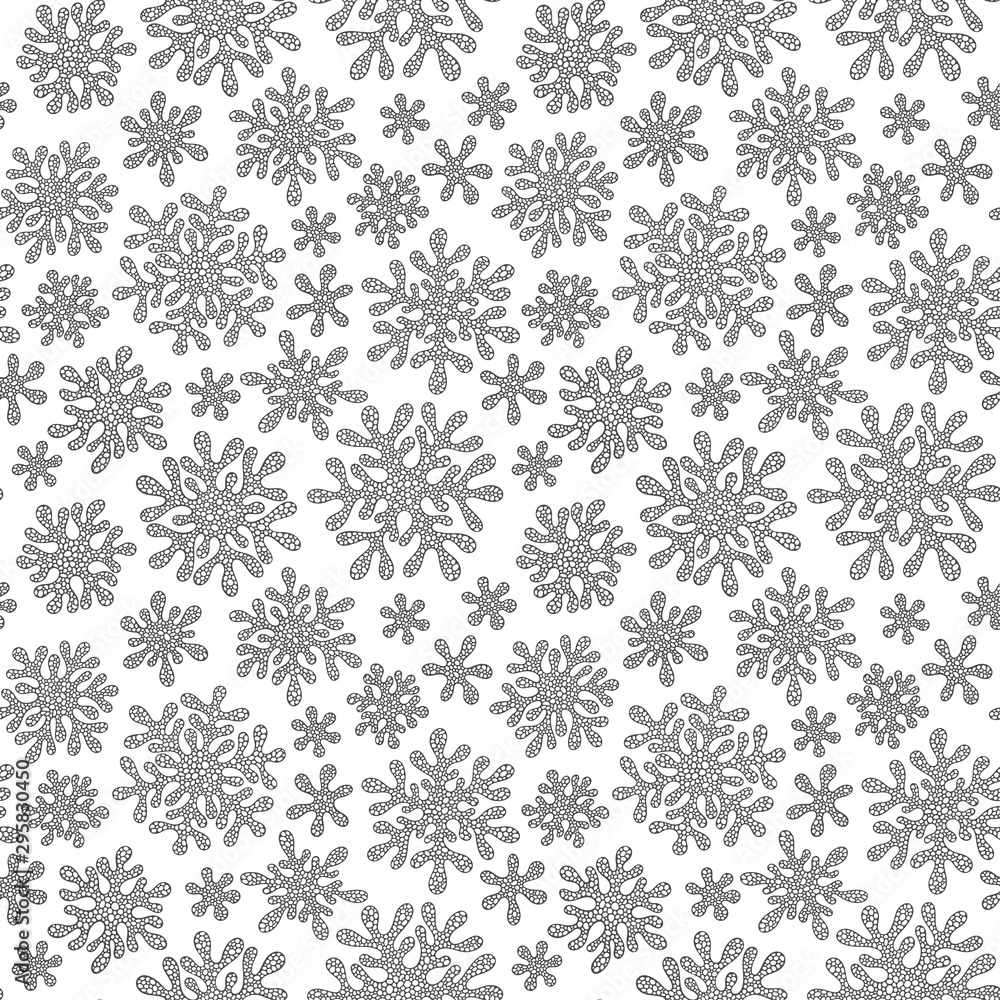 Christmas pattern from snowflakes for a card.