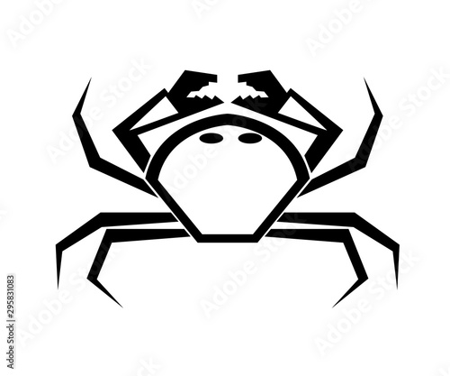 Crab logo for food and taste vector design