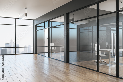 Grey office interior