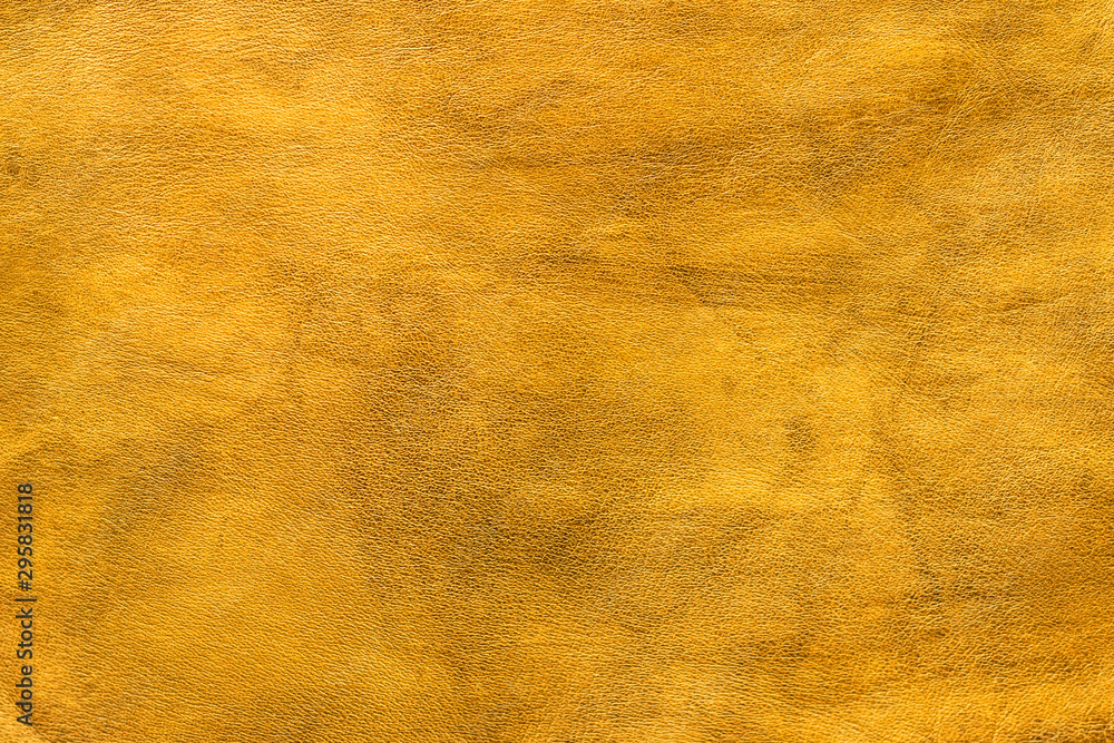 Texture cuir jaune doré - obrazy, fototapety, plakaty 
