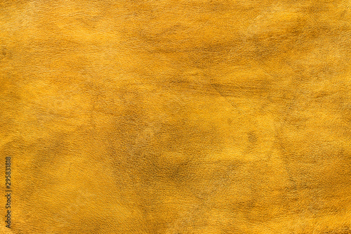 Texture cuir jaune doré photo