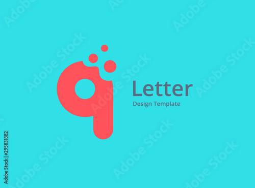 Letter Q with bubbles logo icon design template elements