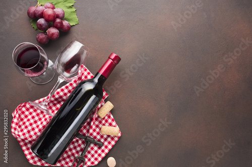 Retro background aspect with red wine