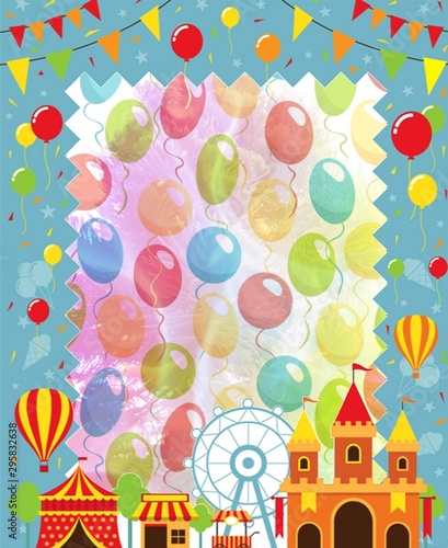 abstract background with balloons
