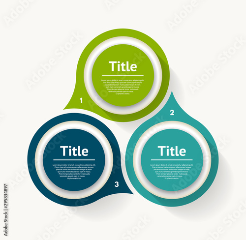 Vector circle infographic. Template for diagram, graph, presentation and chart. Business concept with three options, parts, steps or processes. Abstract background