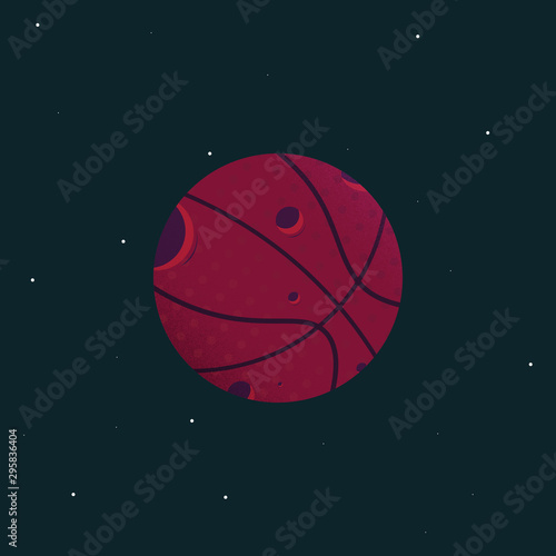 Basketball The Custom Planet.The planet of basketball lover.Theplanet we found in other galaxy.  © tanawin