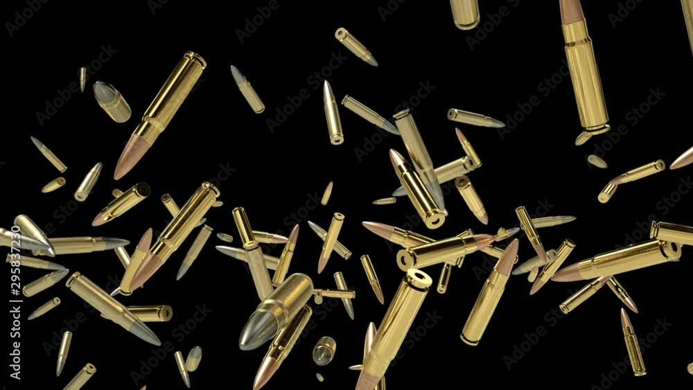 Sniper bullets flying in slow motion, Alpha Channel Sniper bullets flying in slow motion, Alpha Channel