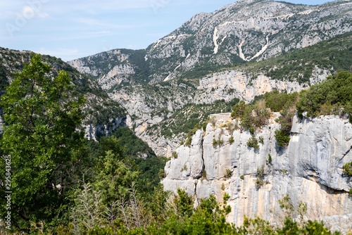Mountain canyon in France. Verdon