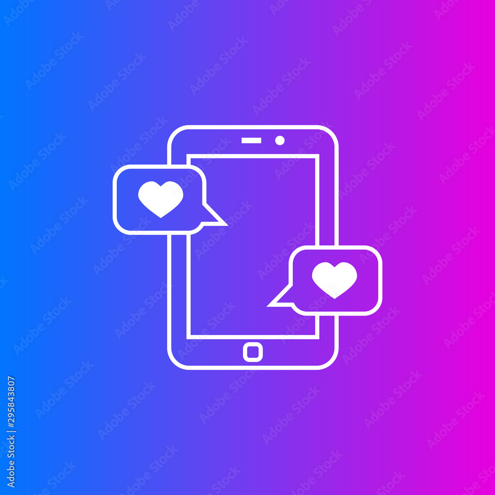 Like notification vector icon on white background Like notification vector icon on white background