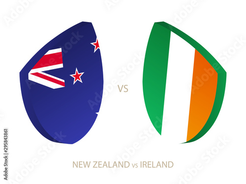 New Zealand v Ireland, icon for rugby tournament.