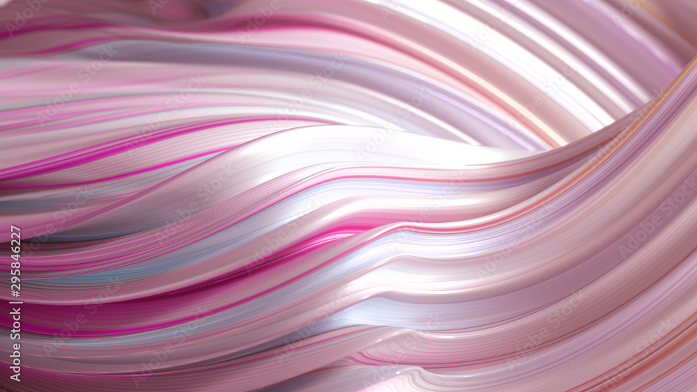 Elegant colored background with lines. 3d illustration, 3d rendering.