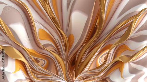 Bright background with a volumetric pattern and print. 3d illustration, 3d re...