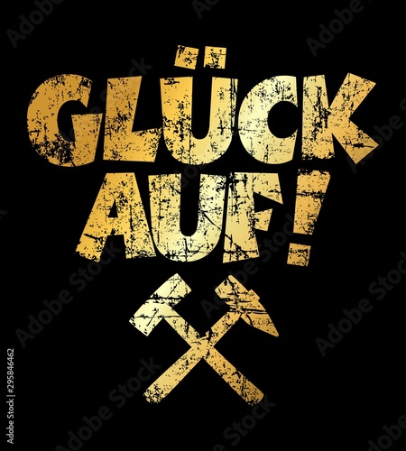 Glück auf! Schlägel und Eisen (Vintage/Gold)