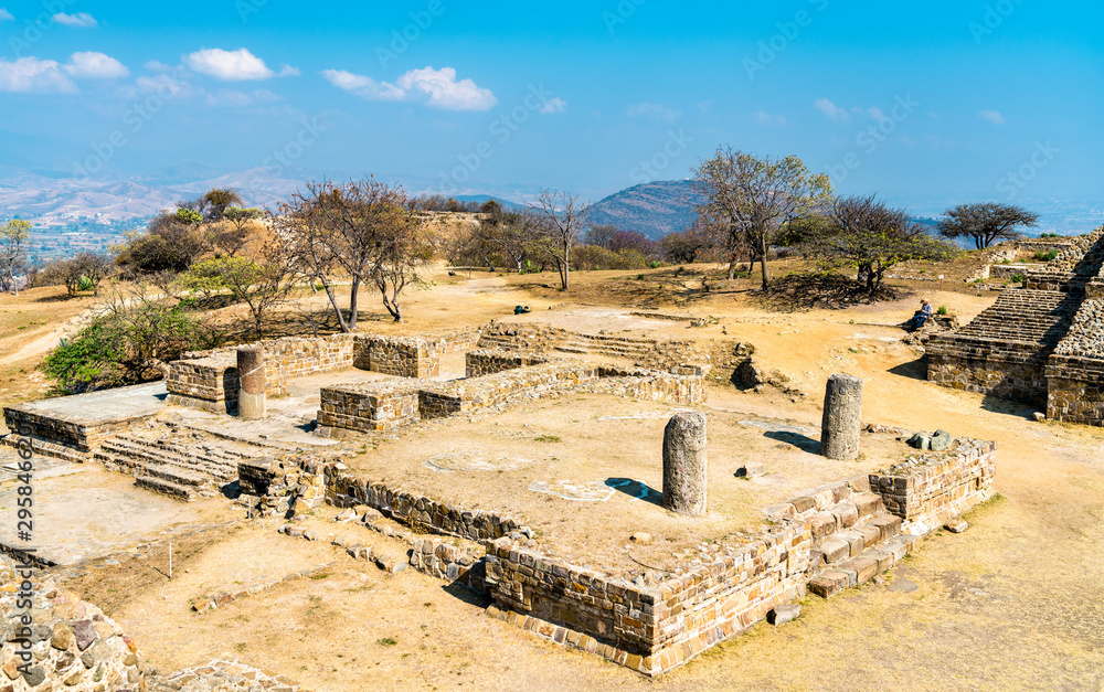 Monte Alban archaeological site in Oaxaca, Mexico