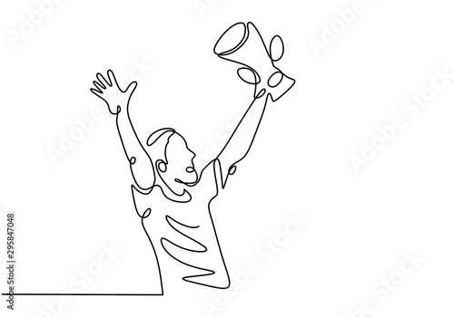 Continuous line drawing of ...
