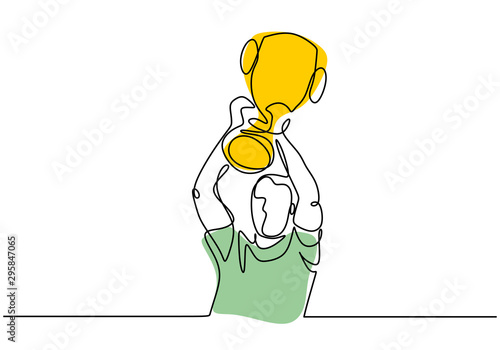 Continuous line drawing of ...