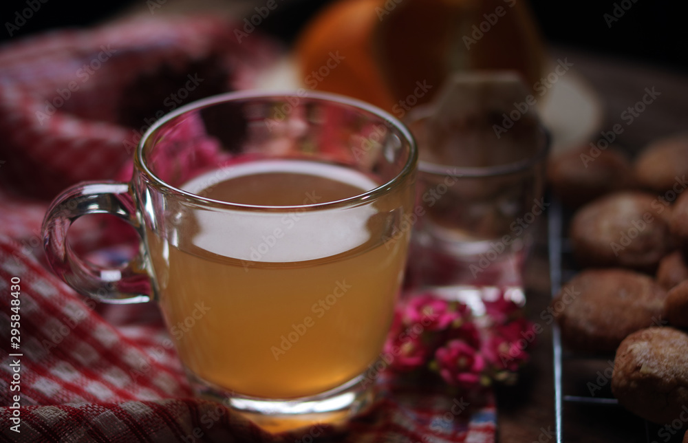 A cup of hot herbal tea A cup of hot herbal tea