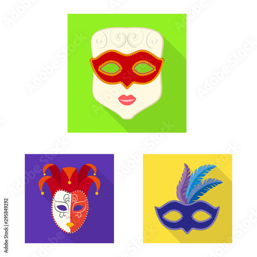 Vector design of luxury and celebration icon. Set of luxury and hide stock vector illustration.