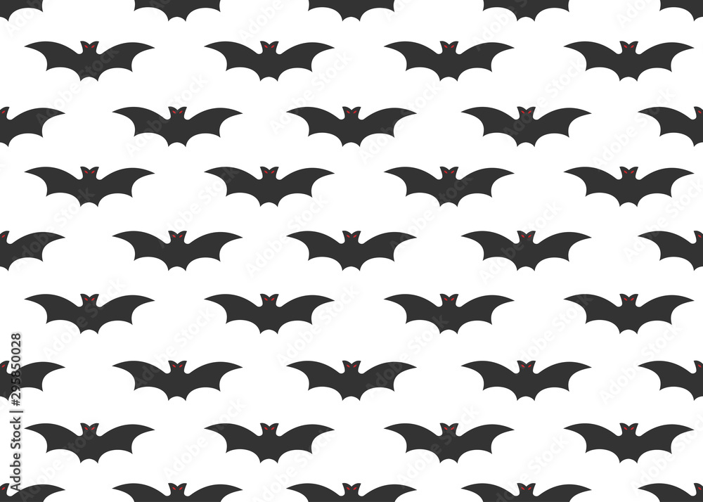Seamless pattern of bats flying isolated on white background - Vector illustration Seamless pattern of bats flying isolated on white background - Vector illustration