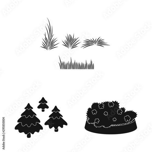 Isolated object of public and relaxation icon. Set of public and park stock symbol for web.