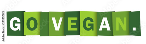 GO VEGAN. green vector typography banner
