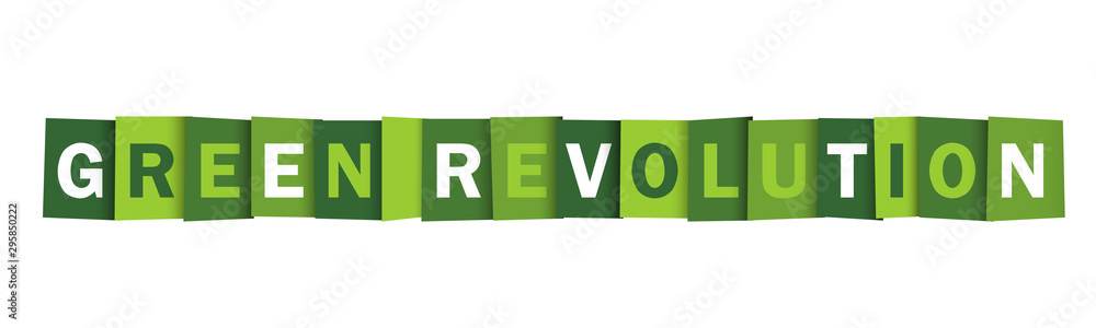 GREEN REVOLUTION green vector typography banner GREEN REVOLUTION green vector typography banner