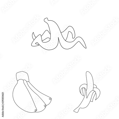 Isolated object of organic and potassium sign. Collection of organic and diet vector icon for stock.