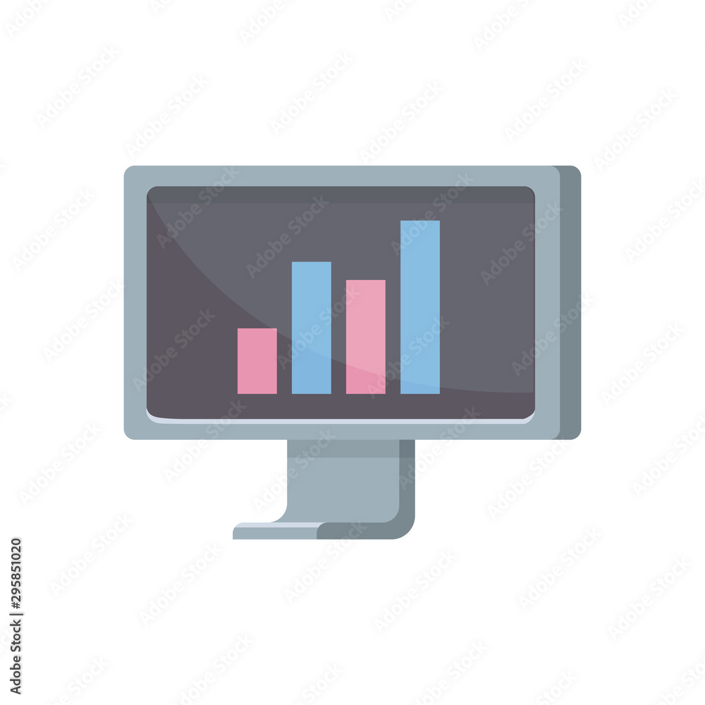 Computer monitor vector illustration in cartoon style. planning and investment concept. Computer monitor vector illustration in cartoon style. planning and investment concept.