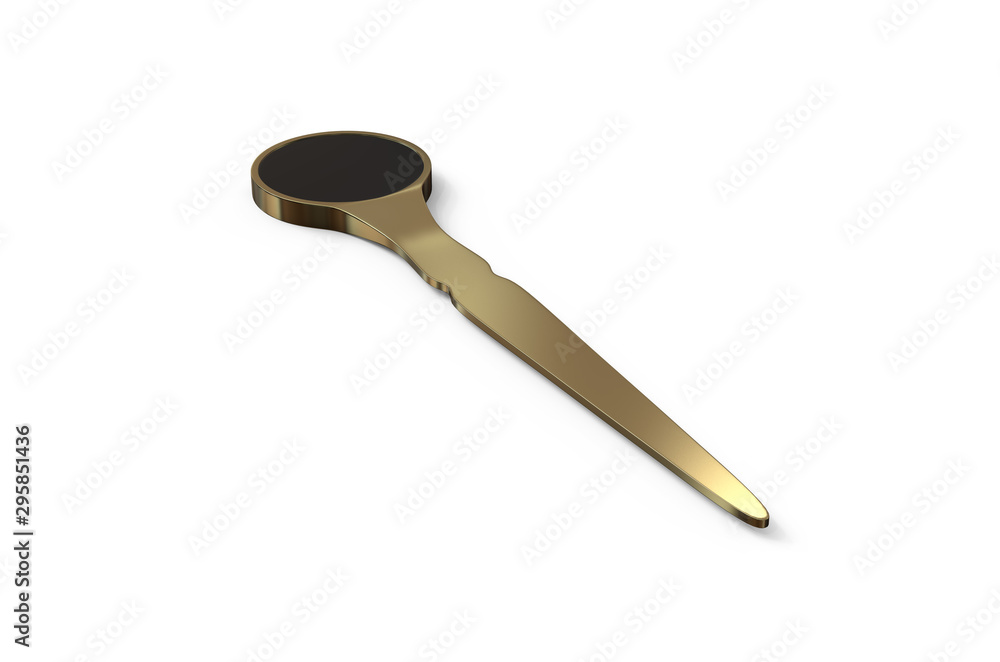 Letter opener with box, mock up template on isolated white background, 3d illustration Letter opener with box, mock up template on isolated white background, 3d illustration