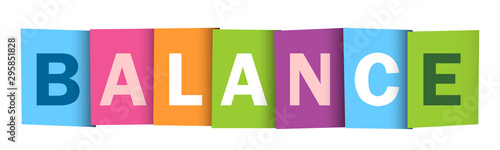 BALANCE colorful vector typography banner