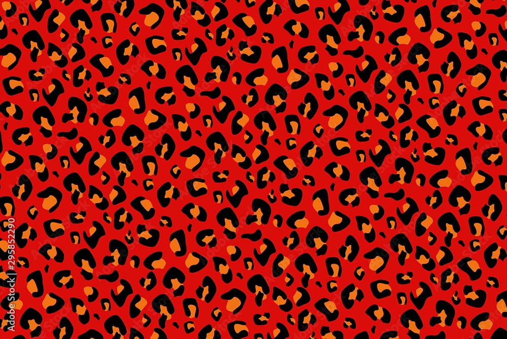 Seamless Faux Textured Jaguar/Leopard print seamless pattern with black