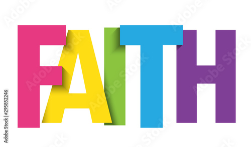 FAITH colorful gradient vector typography banner