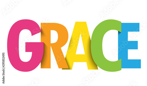 GRACE colorful gradient vector typography banner