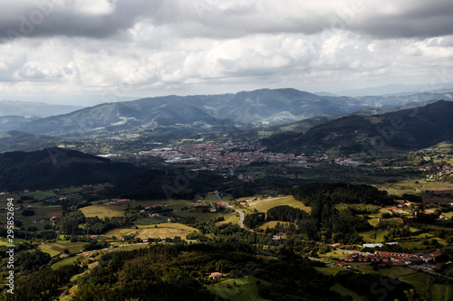 panoramic view of a valley in bizkaia