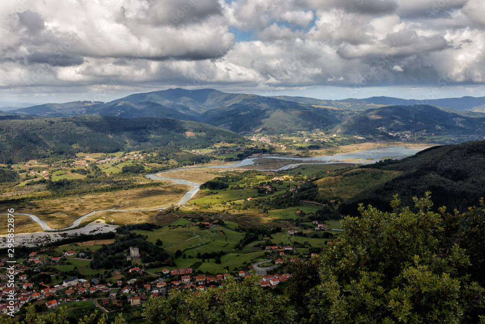 panoramic view of a valley in bizkaia