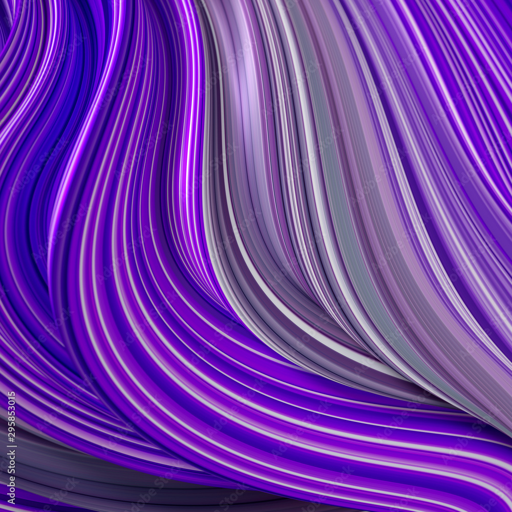 Fototapeta premium Elegant colored background with lines. 3d illustration, 3d rendering.