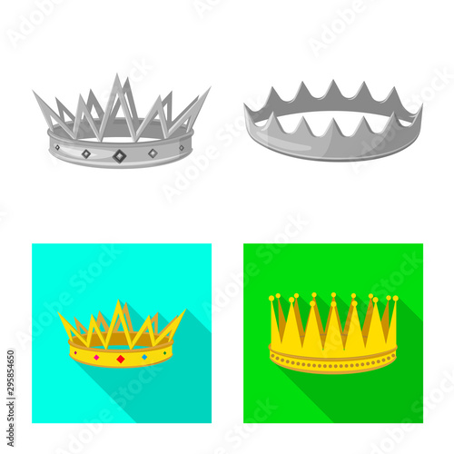Vector illustration of medieval and nobility icon. Collection of medieval and monarchy stock vector illustration.
